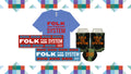 Support - Folk the System Sticker Koozie and Tshirt Bundle